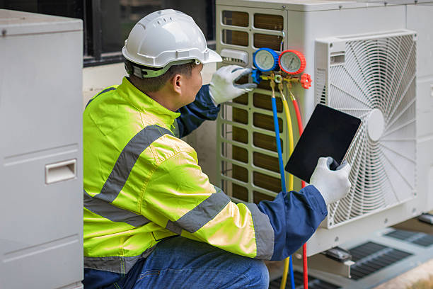 Professional Ductwork Repair technician working in Justice, OK
